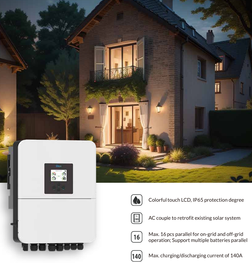 Hybrid solar inverter for homes and businesses